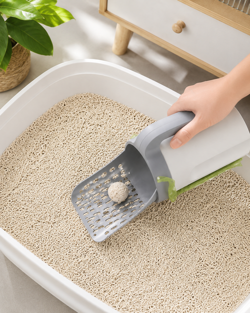 Cat Litter Scoop with Waste Bag Holder